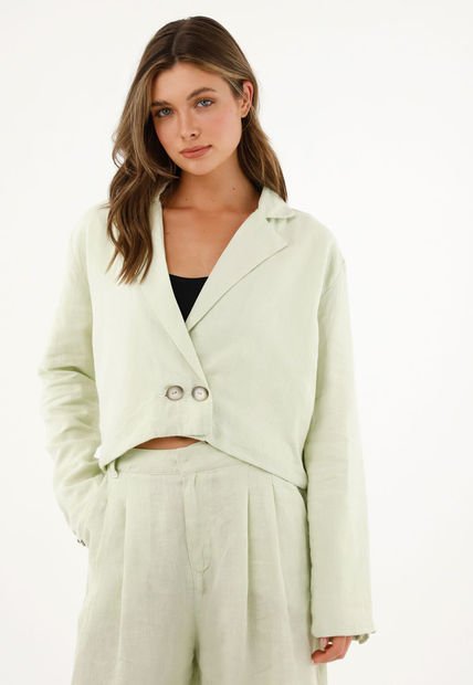 Chaqueta Corta Tipo Blazer Para Mujer