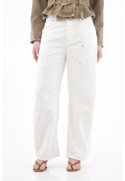 Tennis Jean Horseshoe Tiro Bajo Crudo Para Mujer