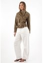Tennis Jean Horseshoe Tiro Bajo Crudo Para Mujer de Tennis