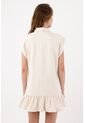 Tennis Vestido Corto Fit Relajado Con Volante En El Bajo En Algodón Crudo Para Mujer de Tennis