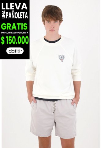 Tennis Bermuda Regular Fit Con Cintura Elástica Y Cordón Bicolor De Algodón Gris Claro Para Hombre Tennis