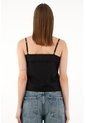 Tennis Camisa Negra De Escote Recto Para Mujer de Tennis