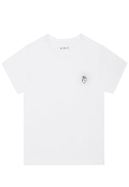 Camiseta Blanca Con Estampado Para Mujer