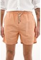 Tennis Bermuda Regular Fit Con Pretina Elástica Naranja Para Hombre de Tennis