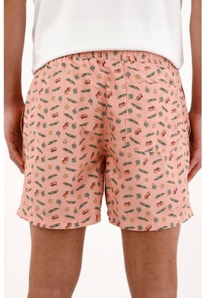 Pantaloneta De Baño Con Estampado Playero Para Hombre