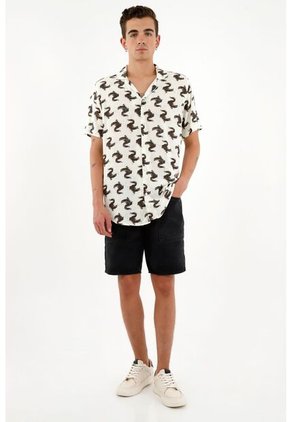 Camisa Tipo Bowling Para Hombre