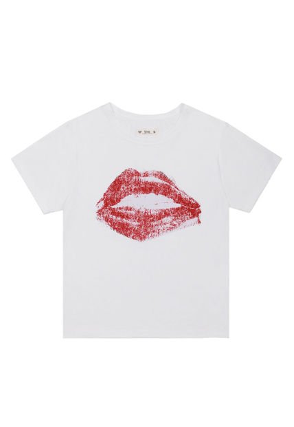 Camiseta Blanca Estampada Para Mujer