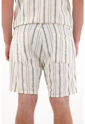 Tennis Bermuda Clásica De Diseño A Rayas Con Detalle Frontal Para Hombre