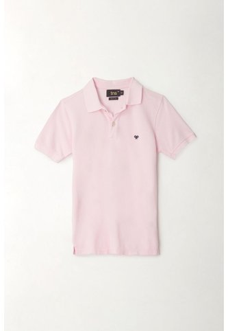 Polo Cuello Tejido Rosada Para Niño Tennis