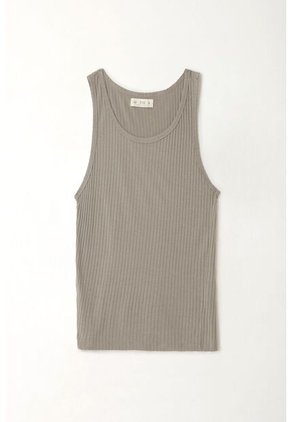 Tennis Camiseta Manga Sisa Gris Con Acabado Suave Para Mujer