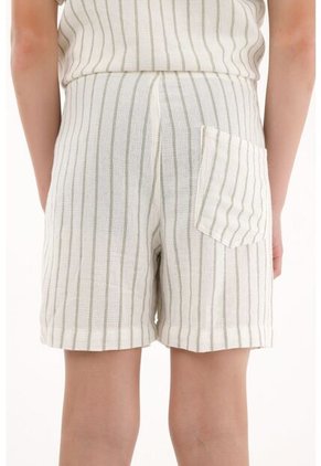 Bermuda Verde Con Diseño A Rayas Para Niño