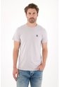 Tennis Camiseta Con Cuello Redondo En Rib Gris Para Hombre de Tennis