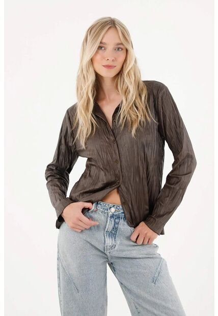 Tennis Camisa Manga Larga En Tela Sintética Verde Para Mujer