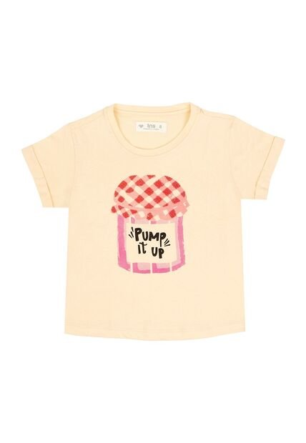 Camiseta Manga Corta Amarilla Para Niña