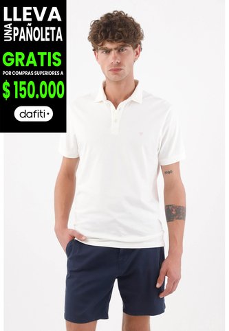 Tennis Bermuda Para Hombre De Algodón Azul Marino Fit Tradicional Con Frente Plano Tennis