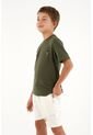 Camiseta Con Bordado Decorativo Verde Para Niño de Tennis