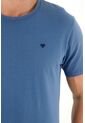 Tennis Camiseta Azul Con Mini Raqueta Bordada Para Hombre de Tennis