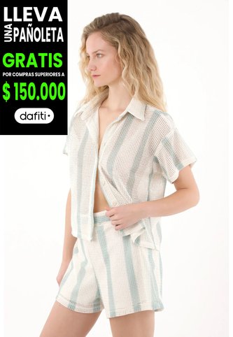 Tennis Short A Rayas Para Mujer Tennis
