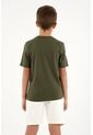 Camiseta Con Bordado Decorativo Verde Para Niño de Tennis
