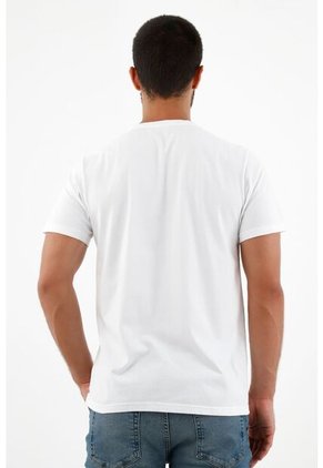 Tennis Camiseta Blanca Estampada En Frente Para Hombre