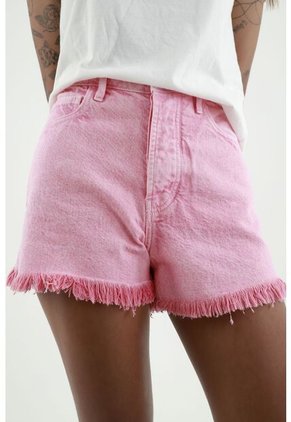 Short Rosado De Tiro Alto Para Mujer