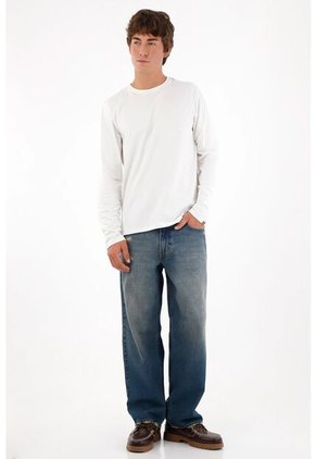 Tennis Camiseta Cuello Redondo Blanca Para Hombre