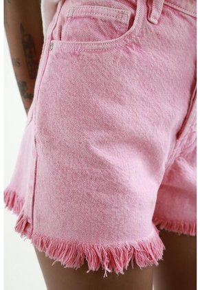 Short Rosado De Tiro Alto Para Mujer