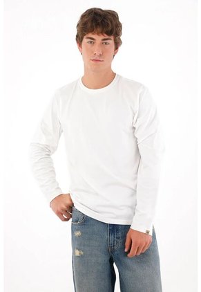 Tennis Camiseta Cuello Redondo Blanca Para Hombre