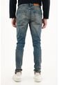 Tennis Jean Super Skinny Tiro Medio Azul Para Hombre de Tennis