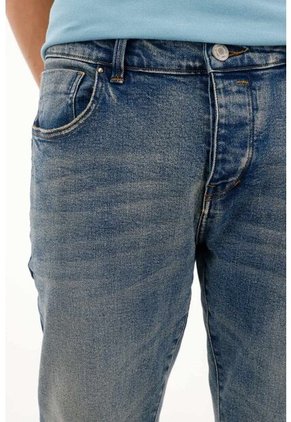 Tennis Jean Skinny Tiro Medio Azul Para Hombre