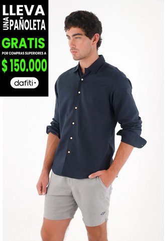 Tennis Bermuda En Lino Gris Para Hombre Tennis