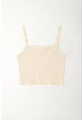 Tennis Camiseta En Rib Crudo Para Mujer