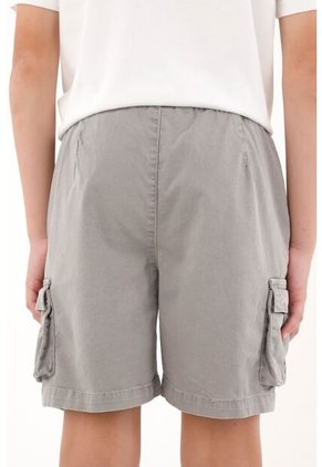 Bermuda Gris Tipo Cargo Para Niño