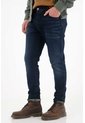 Tennis Jean Skinny Tono Oscuro Azul Con Diseño Limpio Para Hombre de Tennis