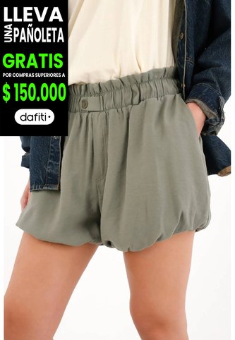 Tennis Short Con Diseño Englobado Verde Para Mujer Tennis