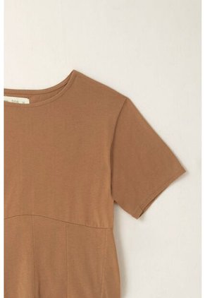 Tennis Camiseta Con Corte Tipo Corsé Café Para Mujer