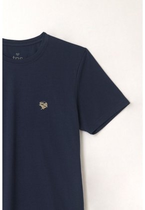 Tennis Camiseta Básica Azul Con Diseño Limpio Para Hombre