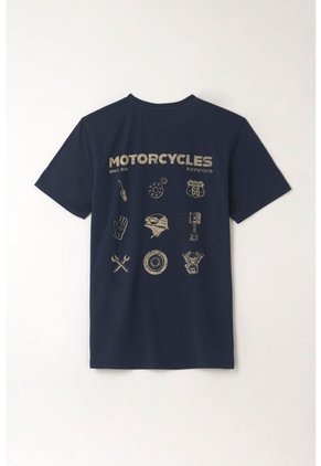 Tennis Camiseta Básica Azul Con Diseño Limpio Para Hombre