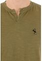 Camiseta Verde Con Abertura En V Para Hombre de Tennis