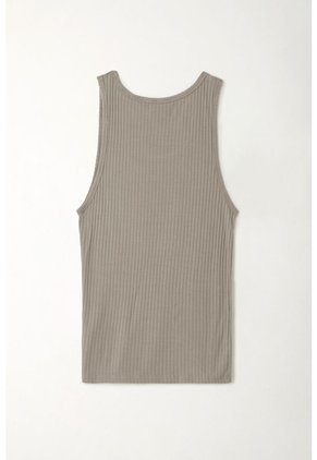 Tennis Camiseta Manga Sisa Gris Con Acabado Suave Para Mujer