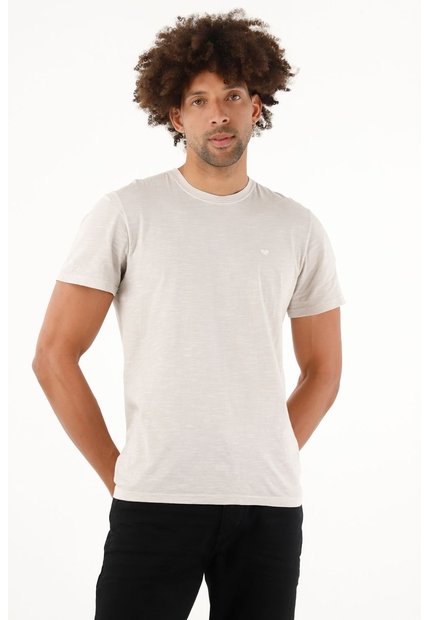 Tennis Camiseta En 100% Algodón Gris Para Hombre