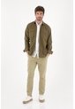 Tennis Pantalón Tipo Chino Verde Con Textura Suave Para Hombre de Tennis