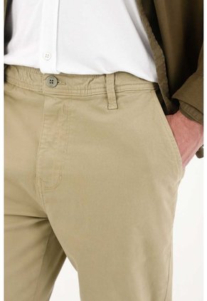 Tennis Pantalón Tipo Chino Verde Con Textura Suave Para Hombre