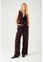 Tennis Pantalón Wide Leg En Terciopelo Café Para Mujer de Tennis