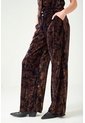 Tennis Pantalón Wide Leg En Terciopelo Café Para Mujer de Tennis