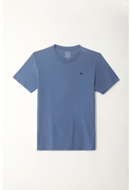 Tennis Camiseta Azul Con Mini Raqueta Bordada Para Hombre