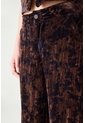 Tennis Pantalón Wide Leg En Terciopelo Café Para Mujer de Tennis