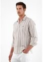 Camisa Café Manga Larga Para Hombre de Tennis