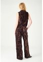 Tennis Pantalón Wide Leg En Terciopelo Café Para Mujer de Tennis