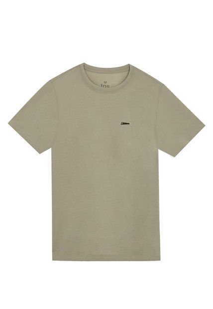 Camiseta Regular Fit Gris Con Mini Print Para Hombre